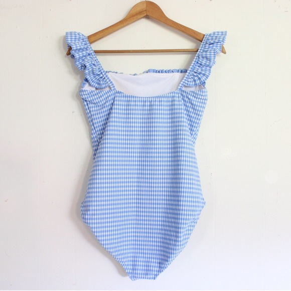 Albion Blue Gingham One Piece Swimsuit - Picture 3 of 9